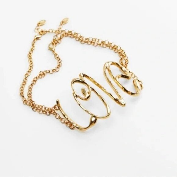 Zara Gold Love Necklace - Picture 3 of 4